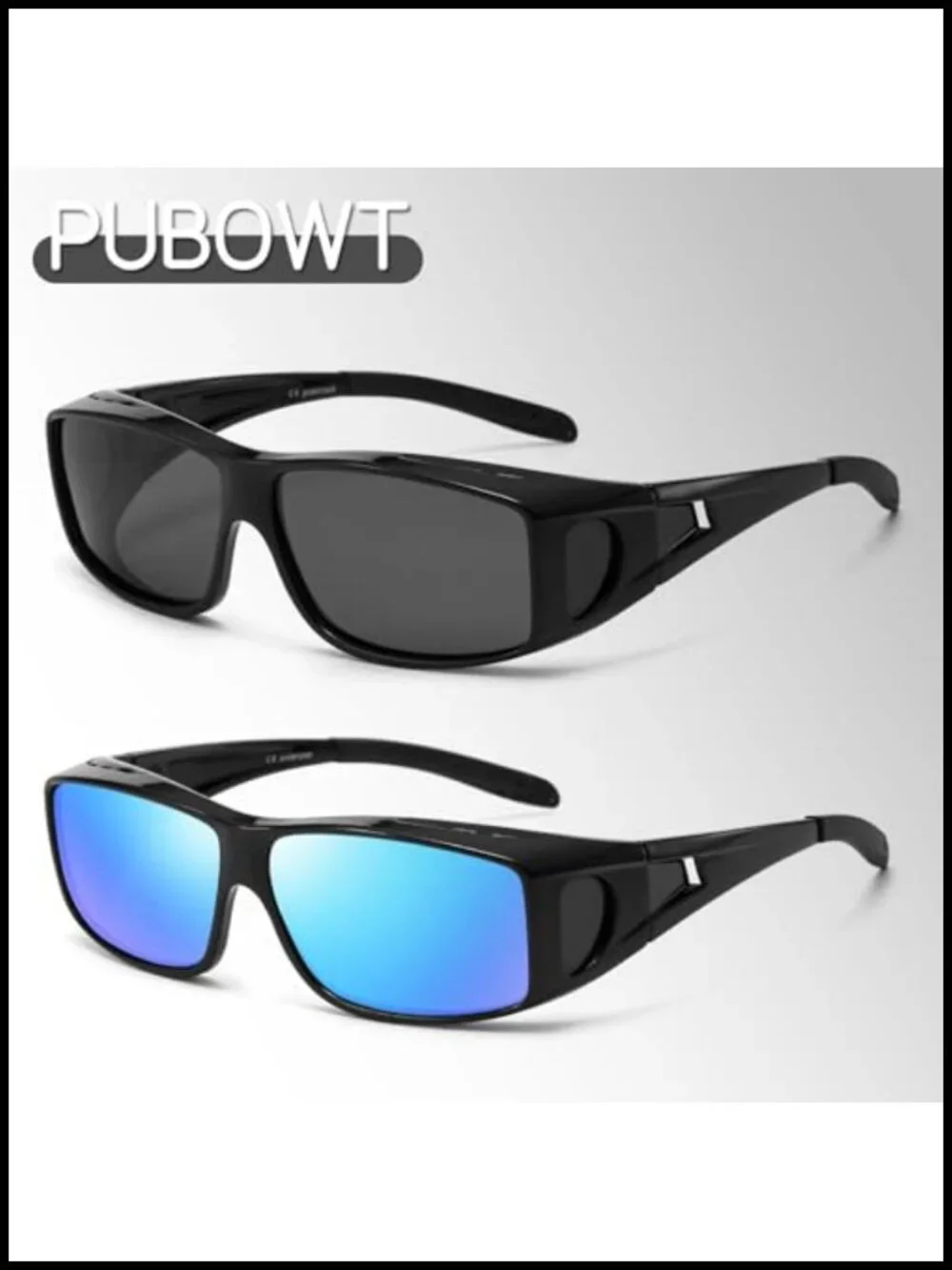 Polarized Fit Over Sunglasses for Driving UV Protection Wrap Around Shades